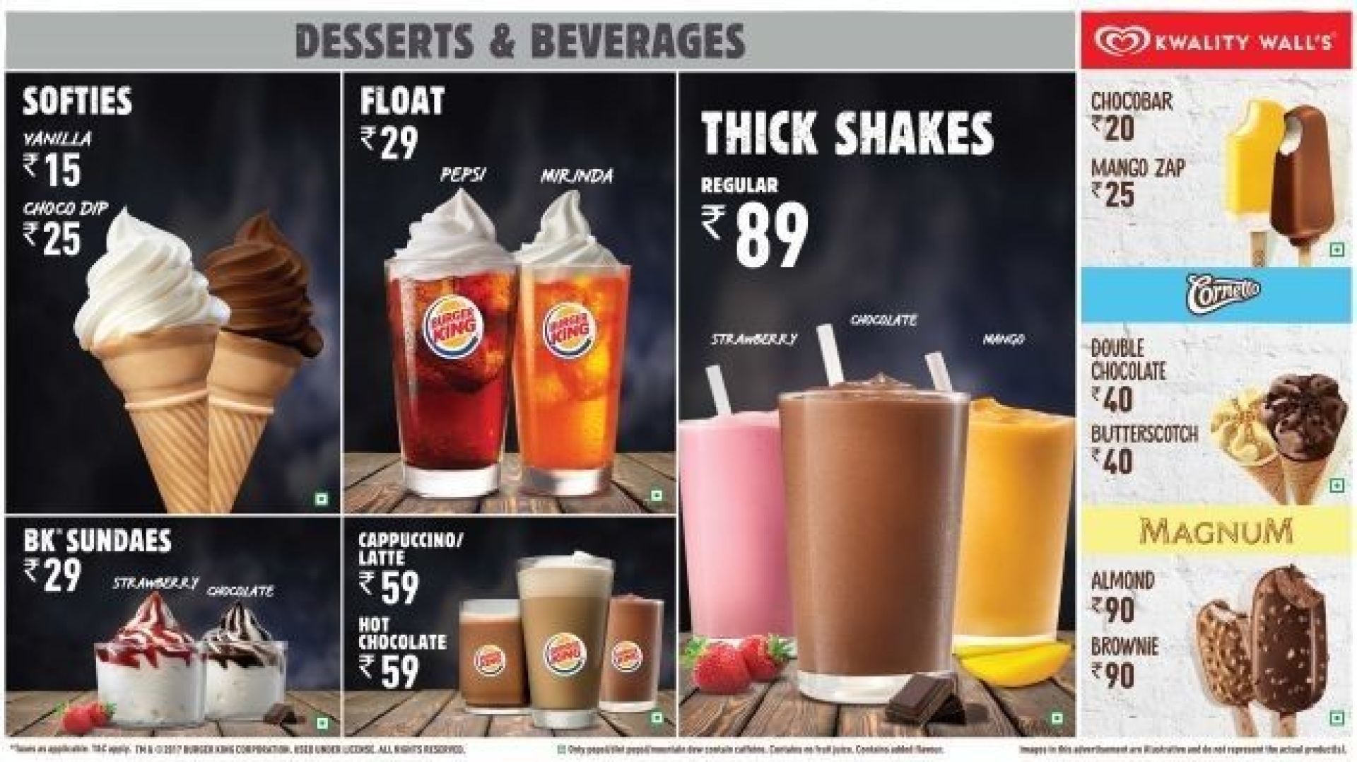 burger king menu