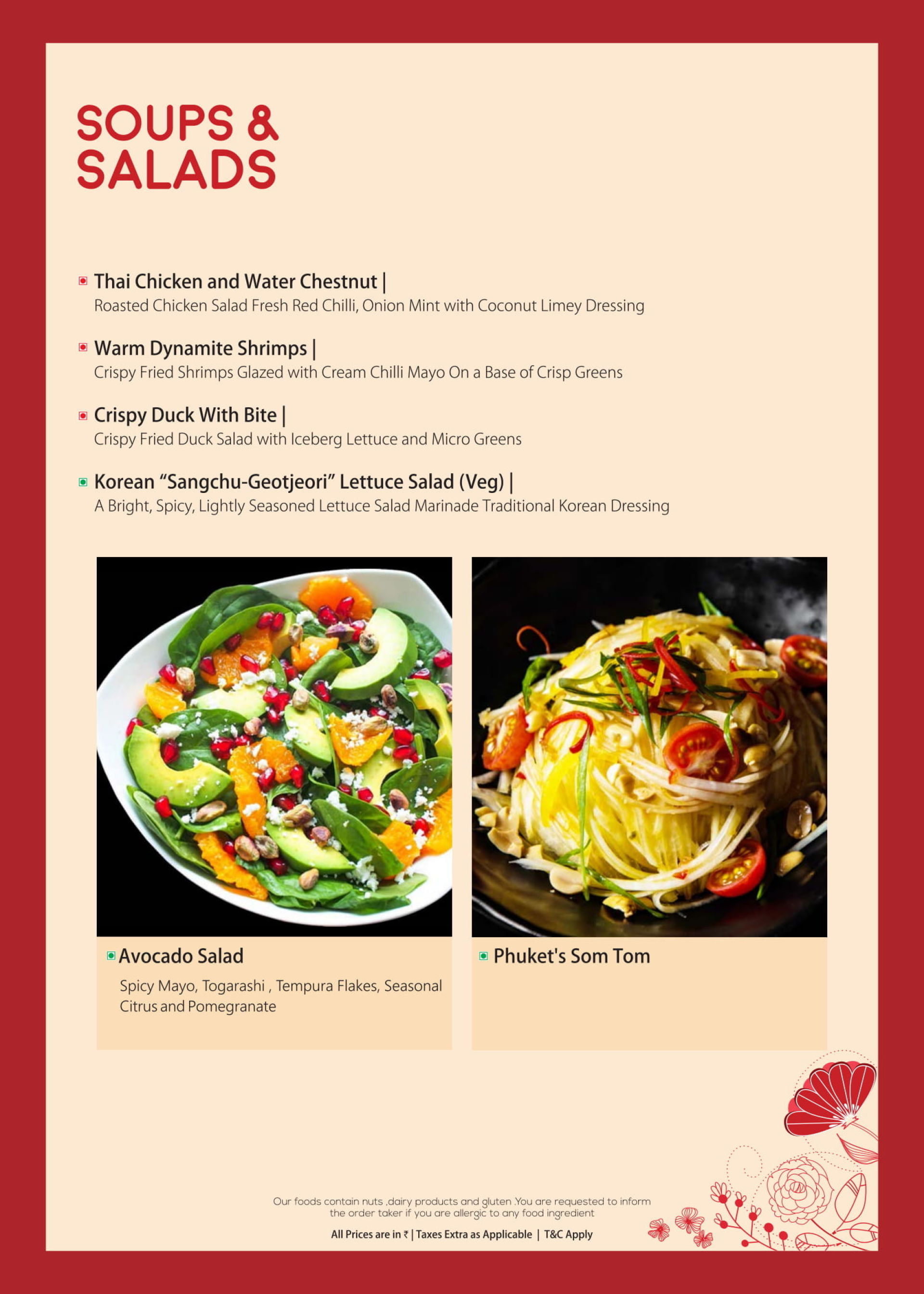 Menu Of Asia Seven Asia Seven Menu Ambience Mall Gurgaon