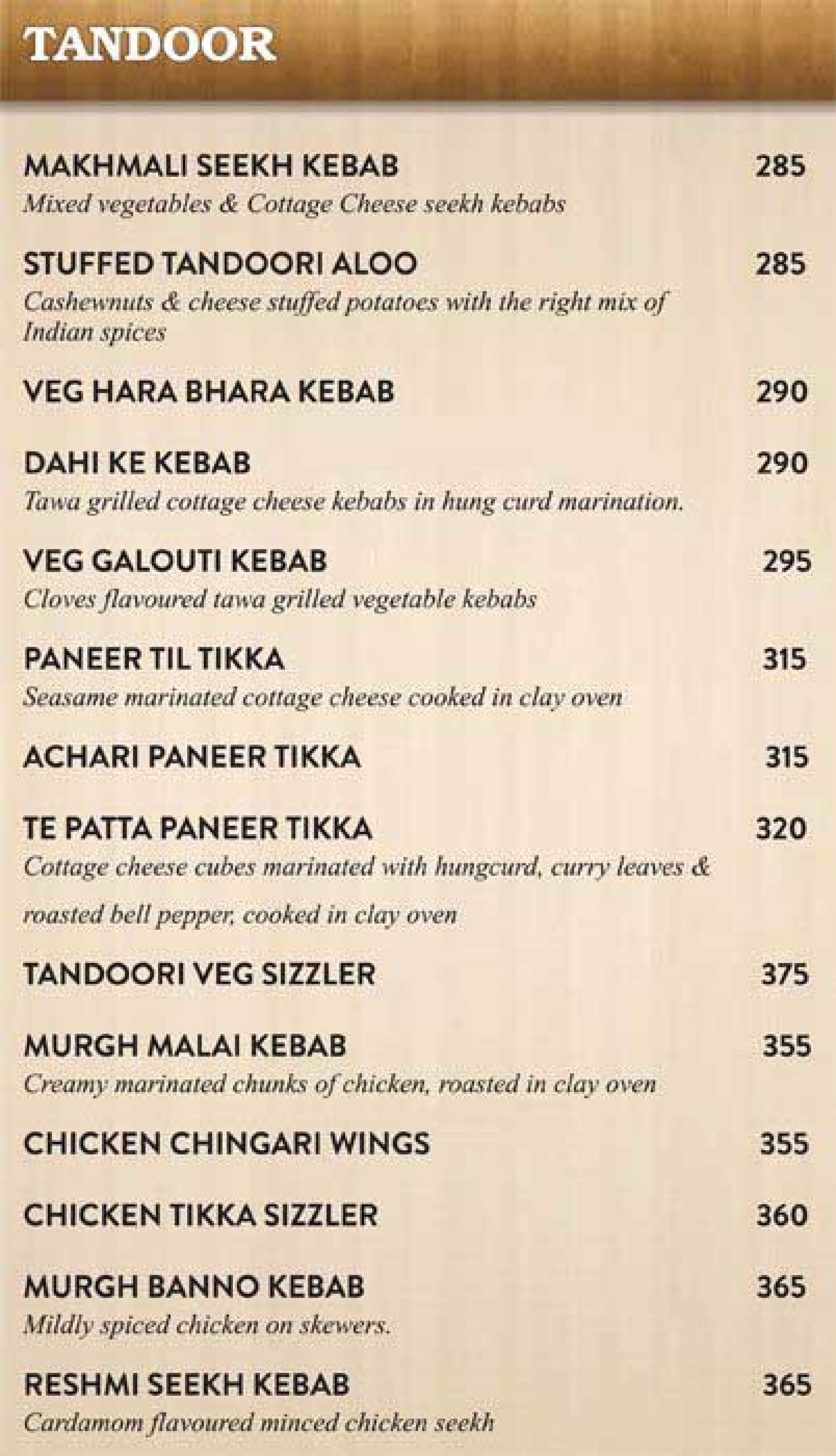 Menu Of Binge Restaurant, Sector 62, Noida, Delhi Ncr 