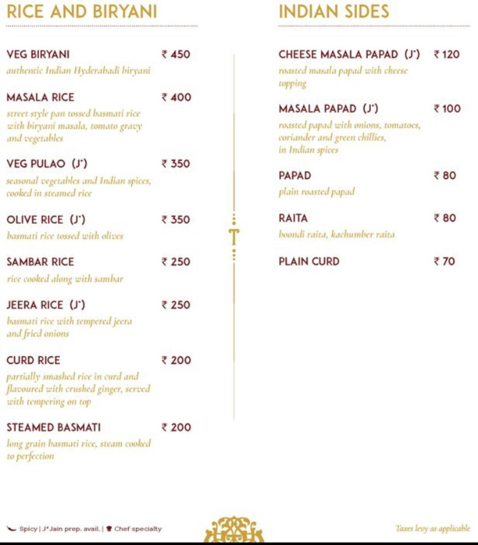 Menu of Tatva, Jubilee Hills, Hyderabad, Hyderabad | EazyDiner