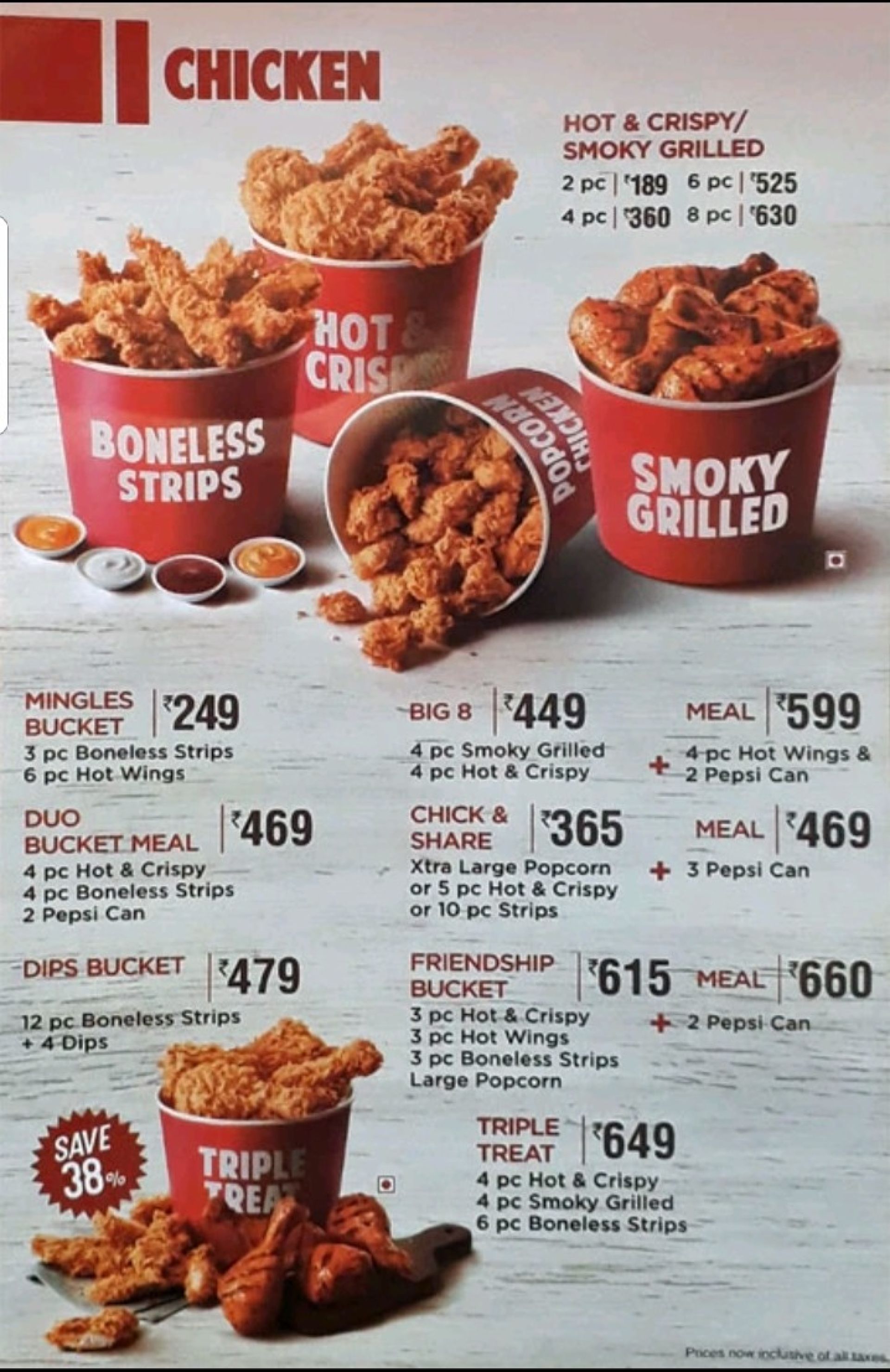 Menu of KFC, Velachery, Chennai, Chennai | EazyDiner