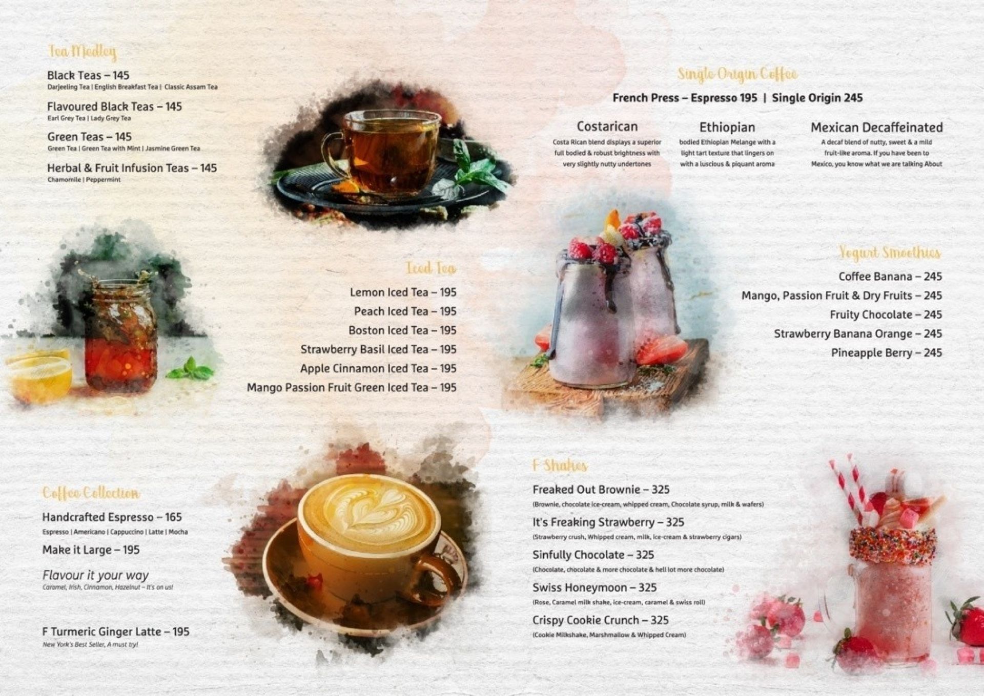 Menu of F Cafe, Sector 26, Chandigarh, Chandigarh EazyDiner