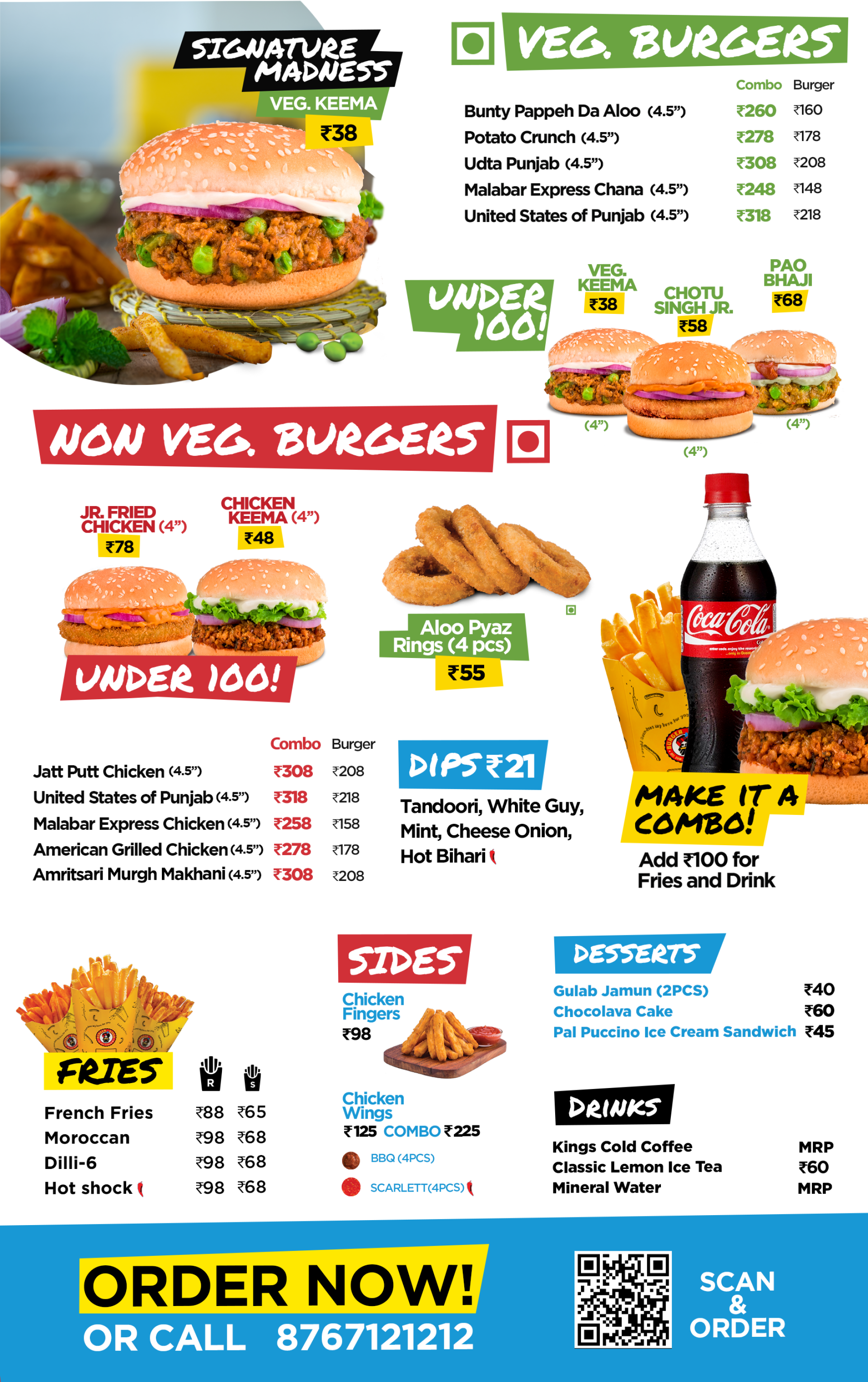 Menu of Burger Singh, Viman Nagar, Pune, Pune | EazyDiner