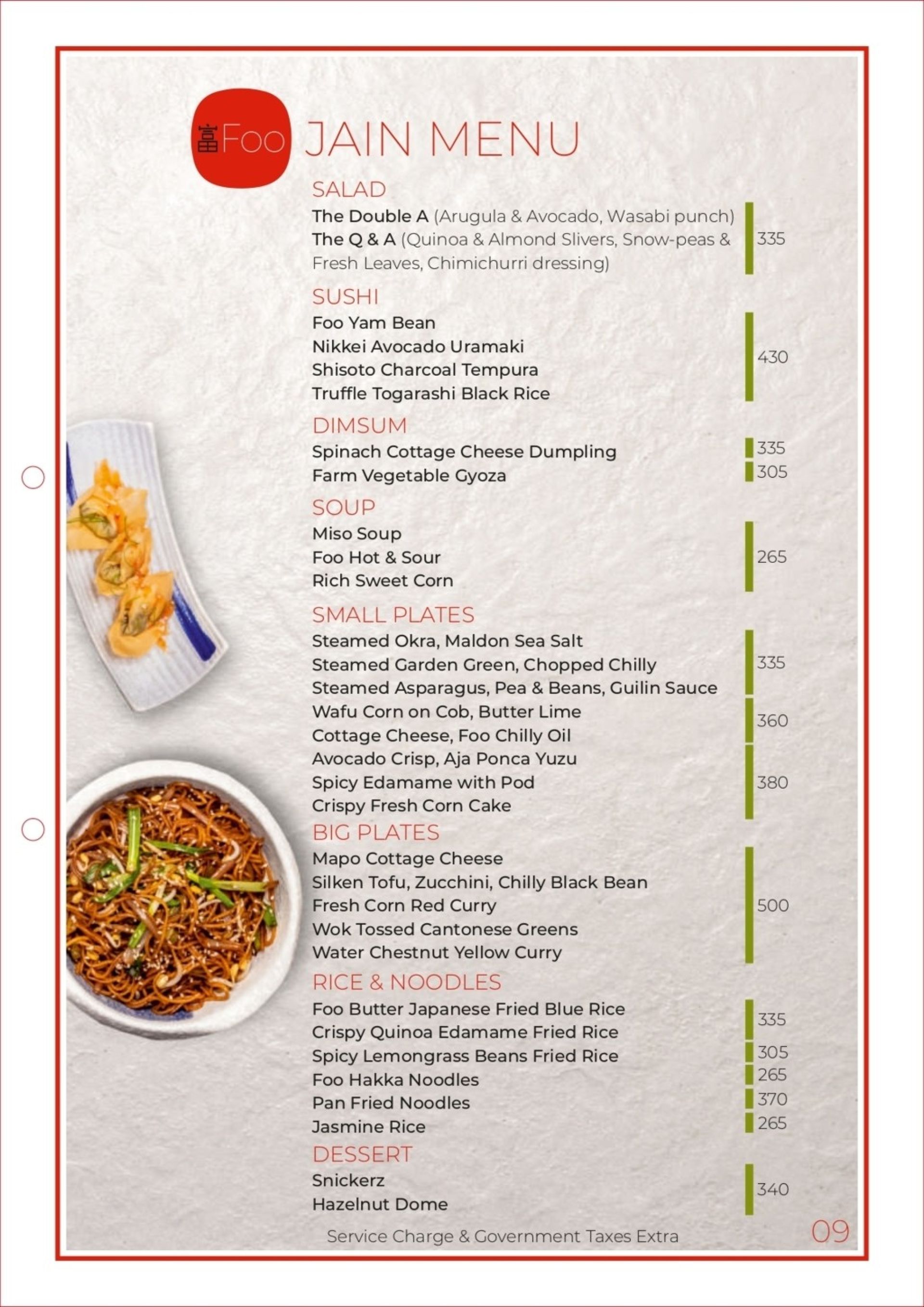 Menu of Foo - Asian Tapas, High Street Pheonix, Lower Parel, Mumbai ...