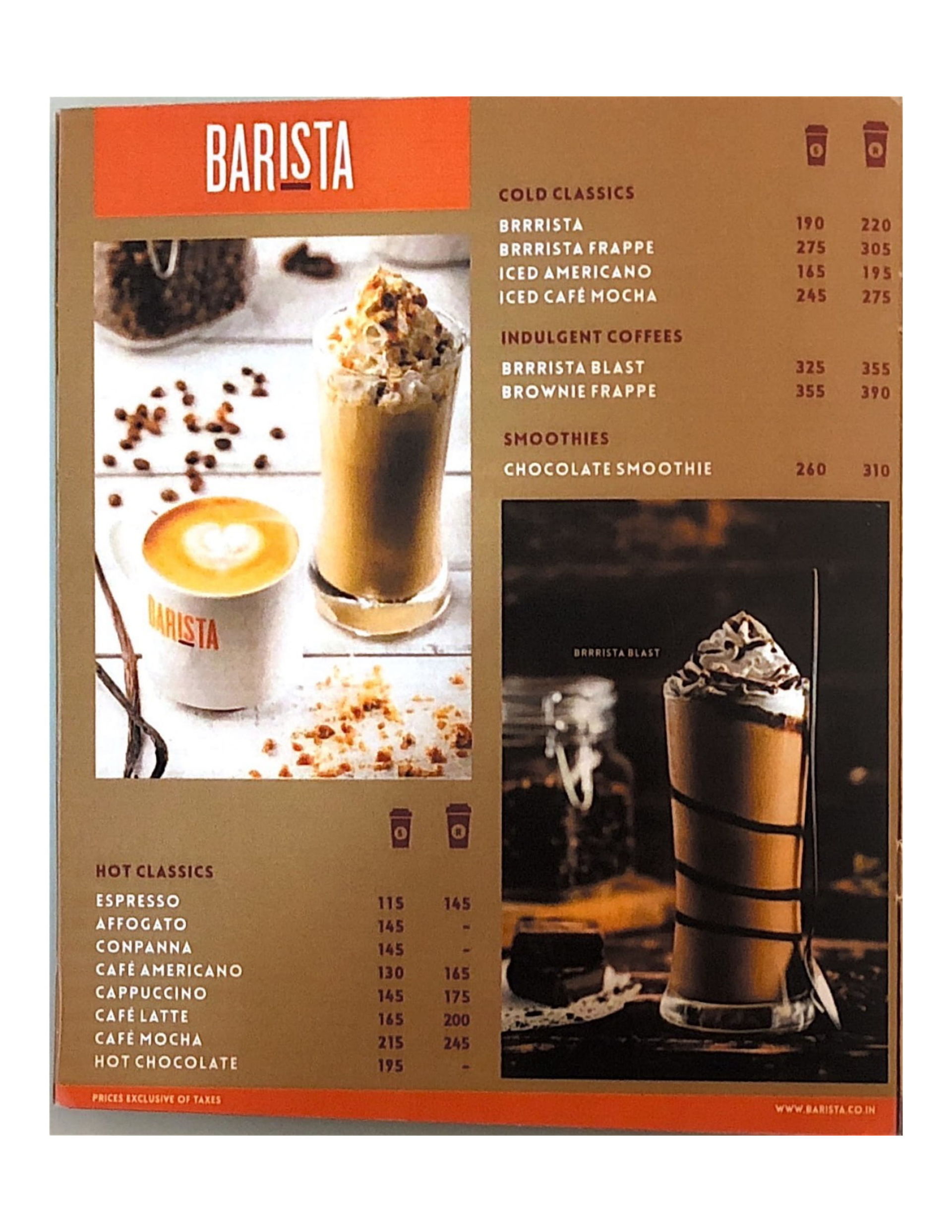 barista meny oppskrifter