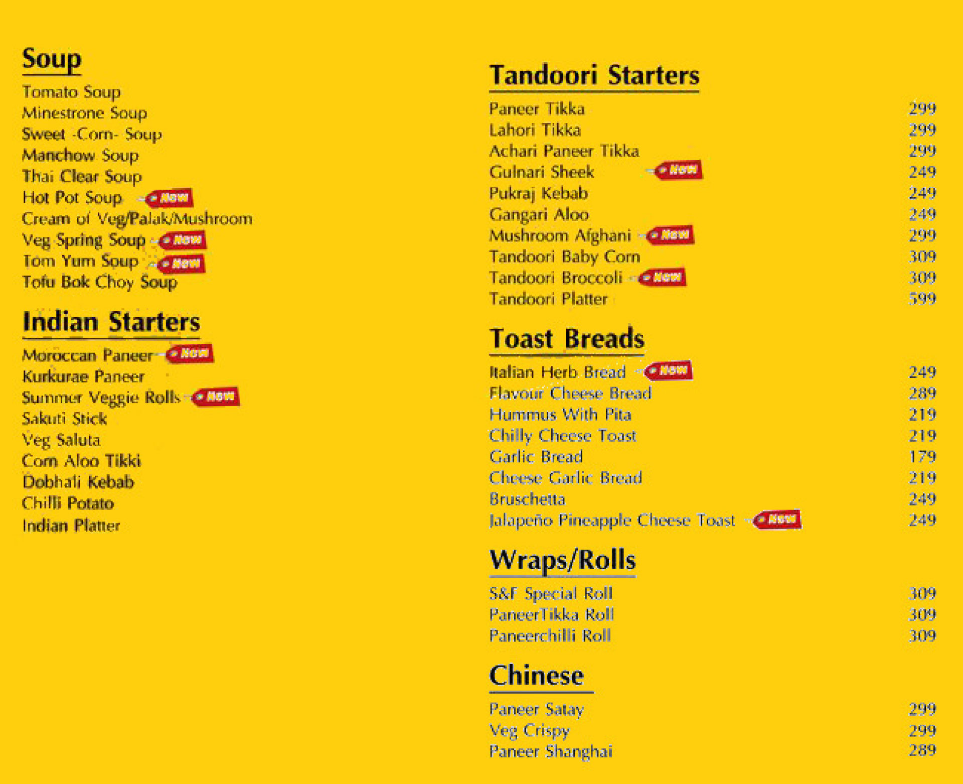 Menu of Spices & Flavours, Chowpatty, South Mumbai, Mumbai | EazyDiner