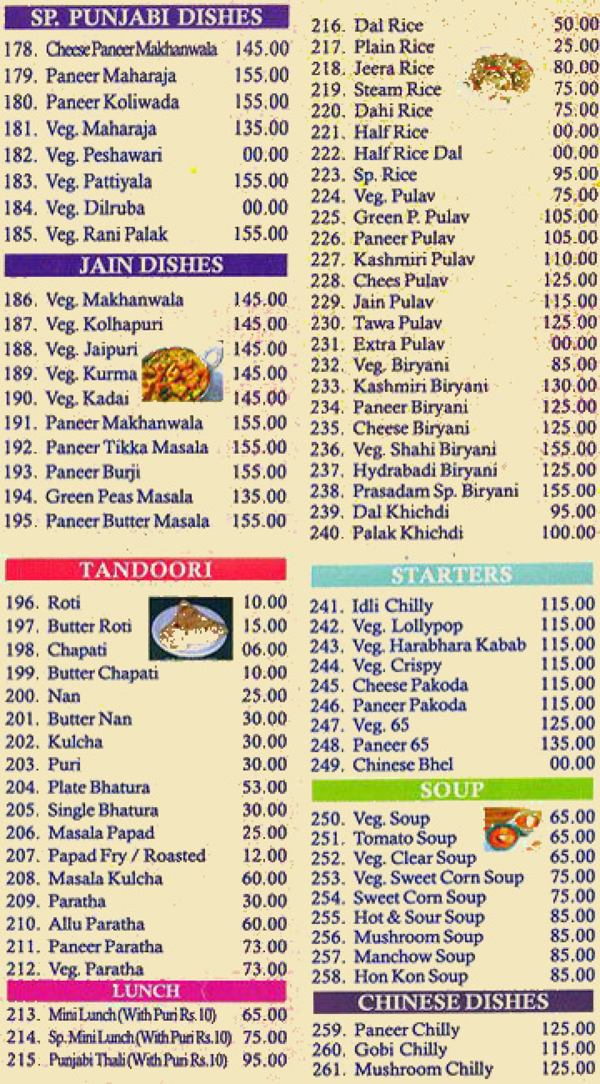 menu-of-prasadam-pure-veg-restaurant-chakala-andheri-east-western