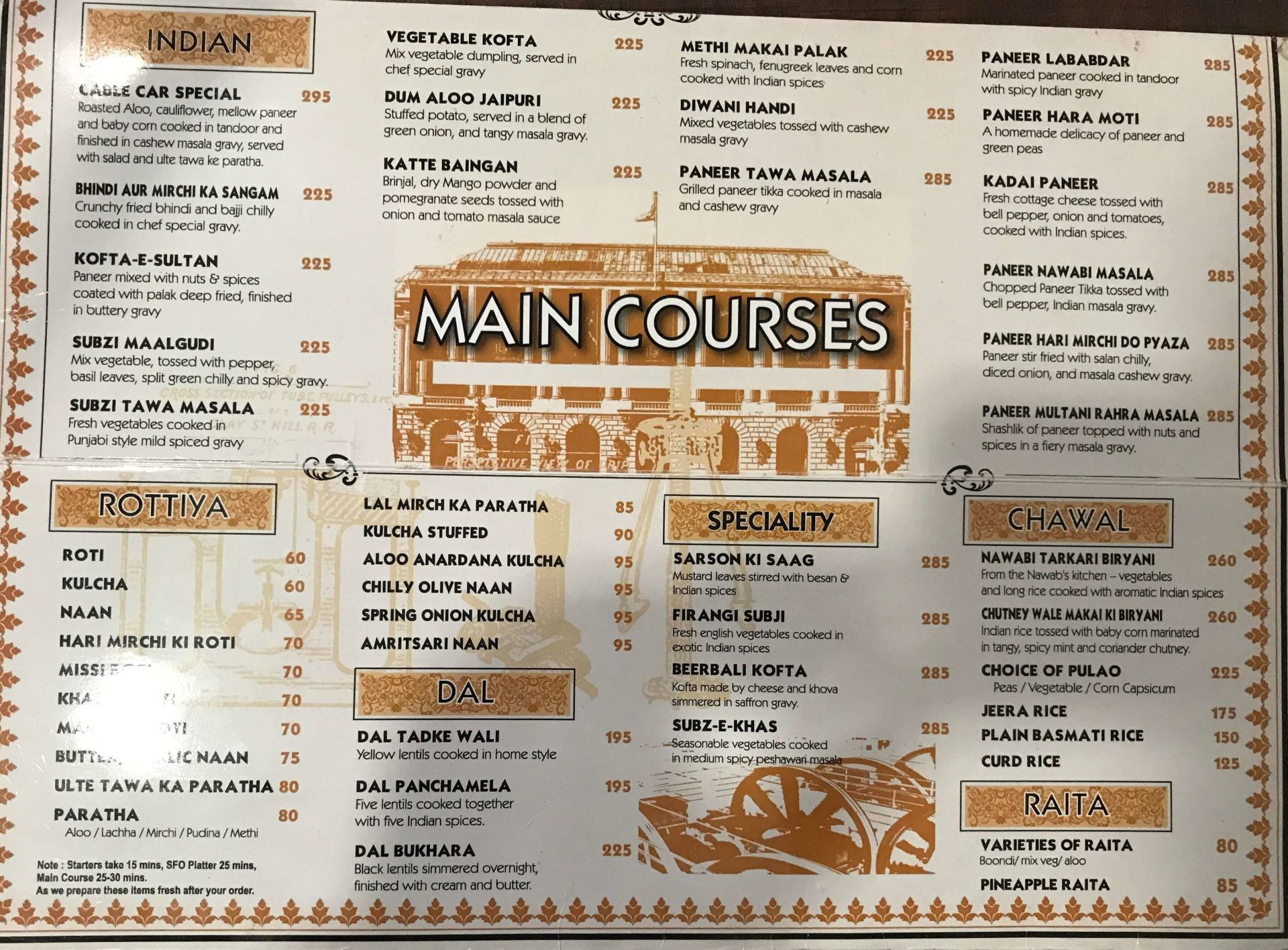 cable car cafe menu