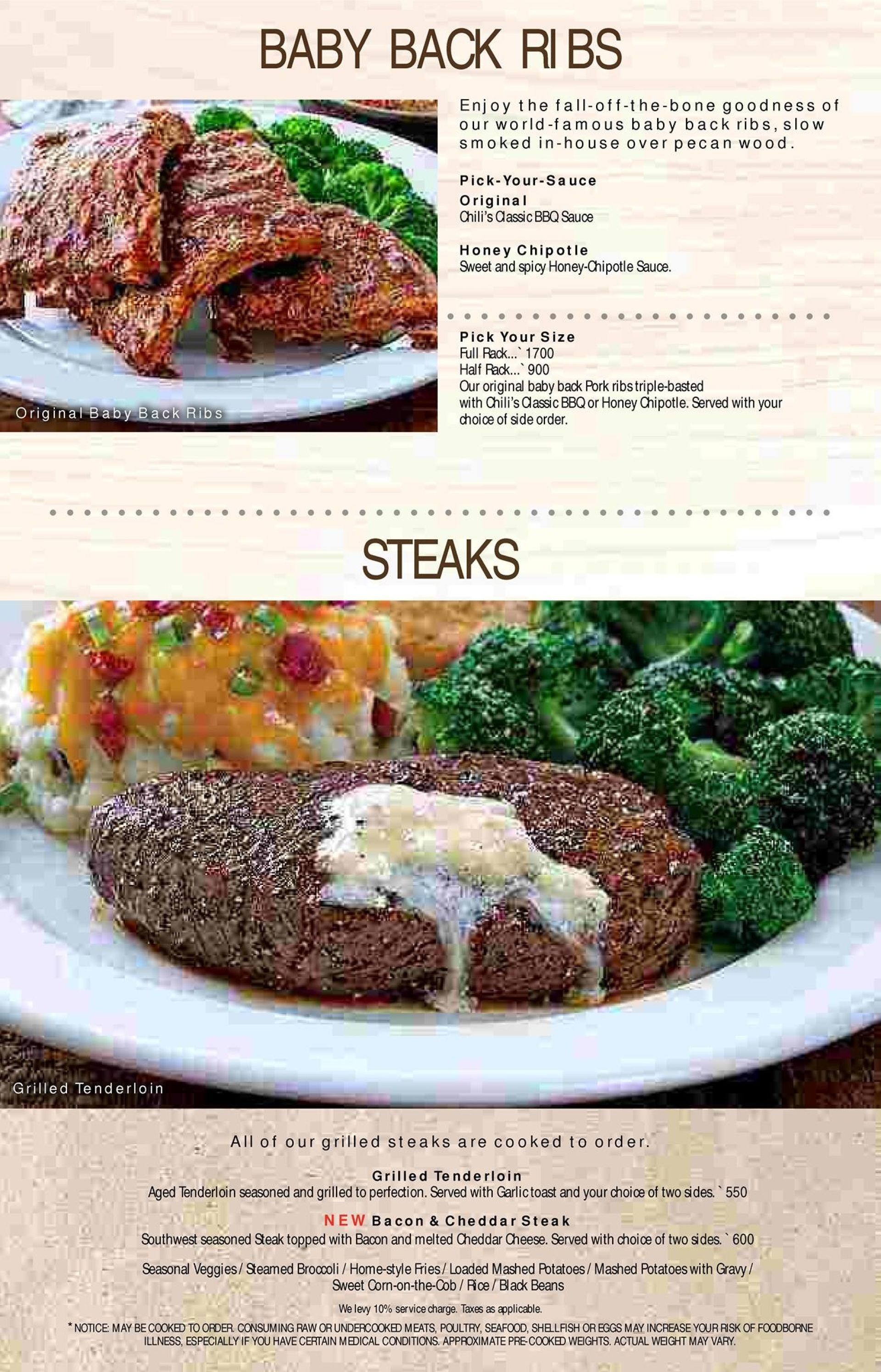 Menu of Chili's Grill & Bar, Acropolis Mall, Kasba, Kolkata | EazyDiner