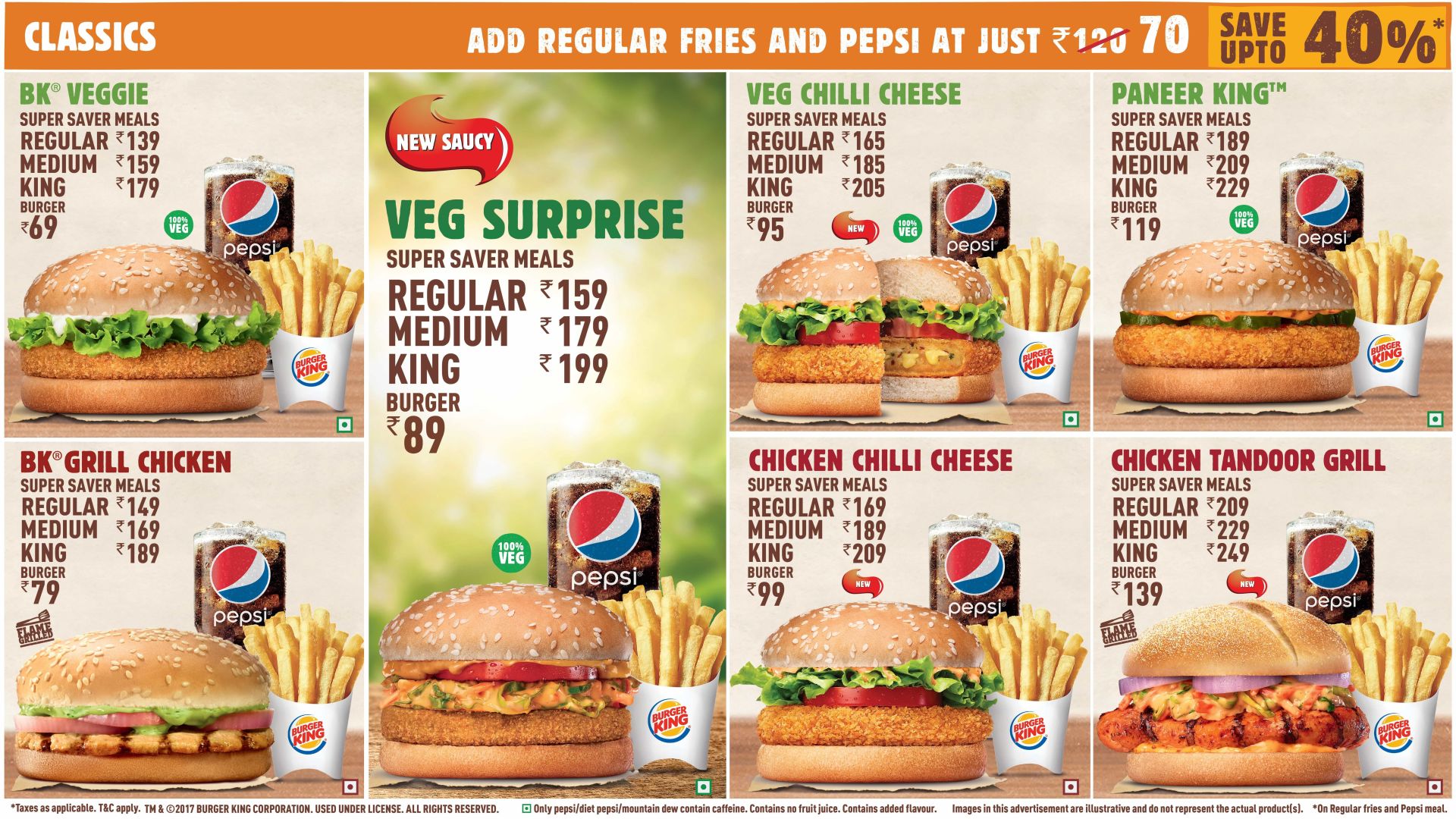 Menu of Burger King, CBD Belapur, Navi Mumbai, Mumbai EazyDiner