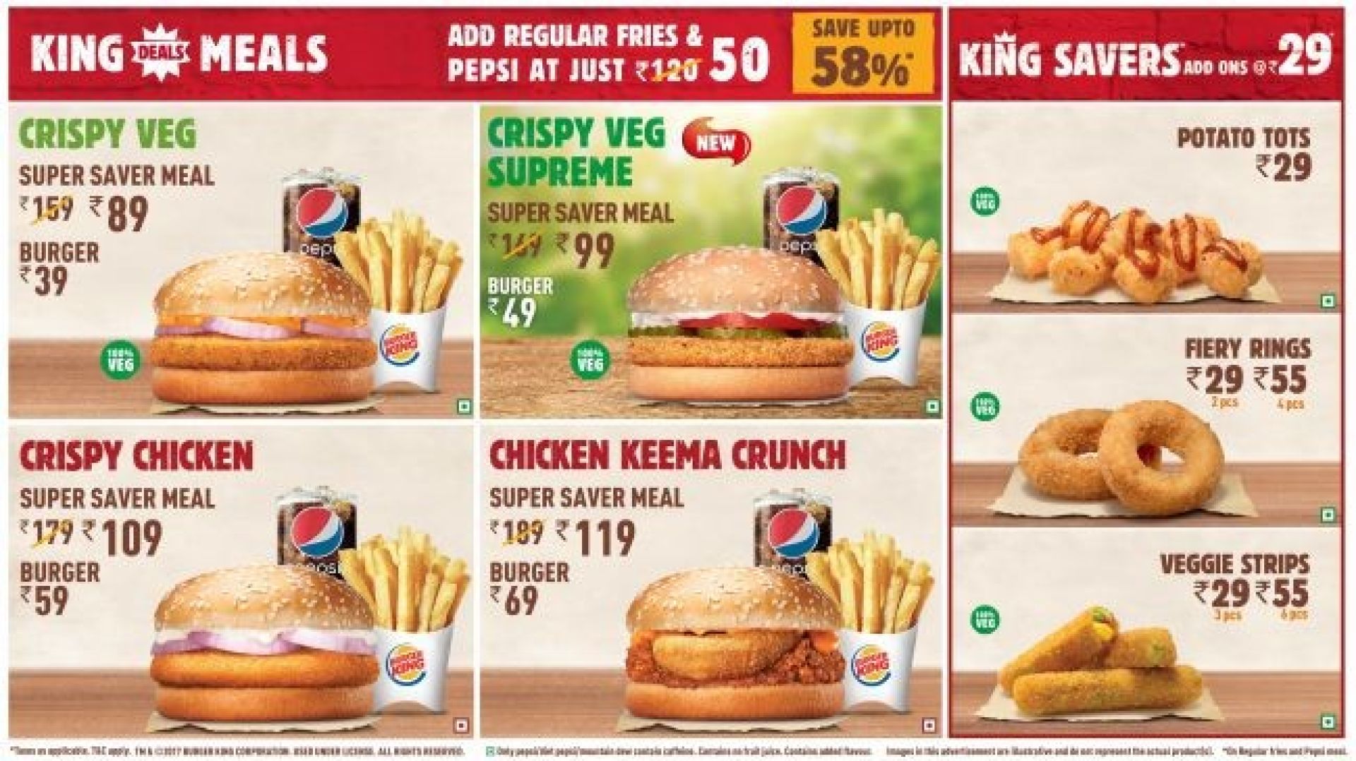 Menu Of Burger King Crown Interiorz Mall Faridabad Delhi NCR EazyDiner   Menu41523532987523 