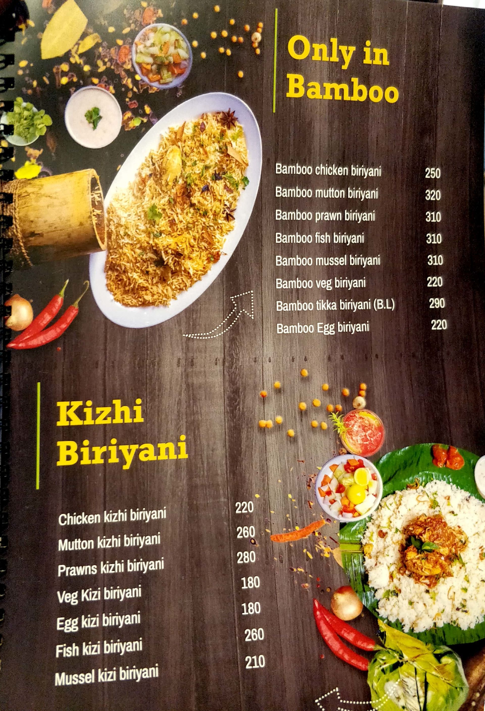 Menu of Bamboo Restaurant, Kalyan Nagar, North Bengaluru, Bengaluru ...