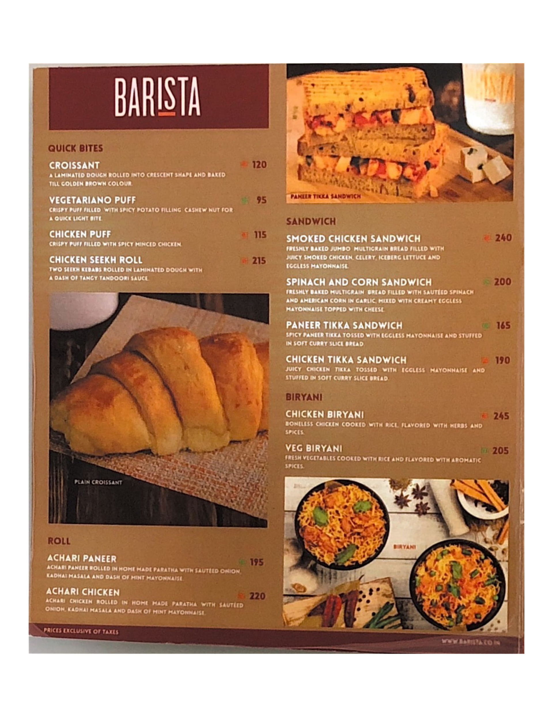 Barista Sector 22 Gurgaon Delhi Ncr Restaurant Menu And Reviews